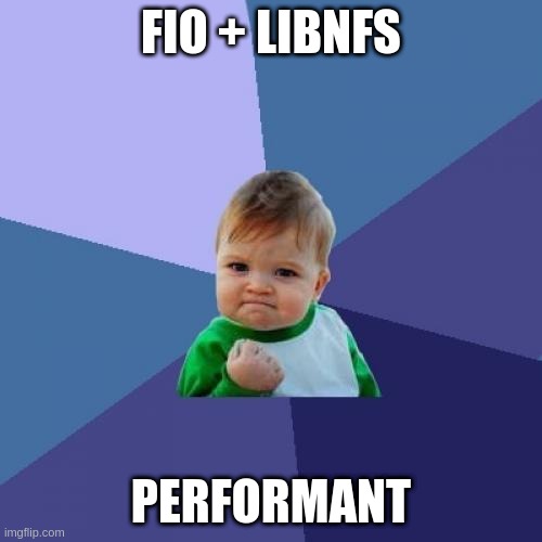 libnfs + FIO => performant